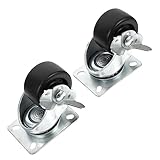 Balacoo 2 Stück 1 Satz Rollen Lenkrollen Lenkrollen Kunststofftrommelwagen Lenkrollen Lenkplatte Pvc-Lenkrolle Lenkrollen 2-Zoll-Bremsrollen Premium 4-Loch-Rollen Sofa Pp