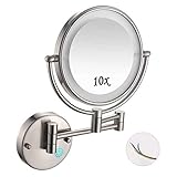 ECUCU Make-up-Spiegel zur Wandmontage, Badezimmer-Make-up-Spiegel, 20,3 cm, 360-Grad-Drehung, perfekt for Schlafzimmer, Schminktisch oder Badezimmer-Waschtisch