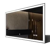 FORAM Badspiegel 200x80 cm mit LED Beleuchtung - Wählen Sie Zubehör - Individuell Nach Maß - Beleuchtet Wandspiegel Lichtspiegel Badezimmerspiegel - LED Farbe zu Wählen L125