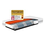 HN8 Premium Taschenfederkernmatratze - TESTSIEGER 2023 Stiftung Warentest - Boxspringbett - Matratze - Gästematratze - Mattress - Schlafmatratze - Boxspringmatratze (mittelfest - fest, 90x200cm)