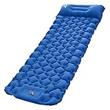 Amuslyuge Isomatte Selbstaufblasend, Isomatte Camping Matratze Dunkelblau Selbstaufblasbare Isomatte Ultraleicht Wasserdicht Isomatte Outdoor für Strandausflüge Camping im Freien
