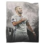 HYQHYX Fußball Decke Spieler 3D-Druck Faserdecke Frauen Männer Mädchen Jungen Vier Jahreszeiten Superweiche Bequeme Plüschdecke Sofa Schlafsofa Büro 60x80inch(150x200cm)