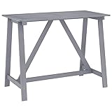 ZQQLVOO Garten-Stehtisch Grau 140x70x104 cm Akazie Massivholz Garten Terrasse Esstisch Campingtisch Partytisch Geeignet für Balkone, Terrassen, Decks