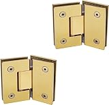 Glastür-Clip, Scharnier, 2 Glastürscharniere, 180-Grad-Duschtürscharnier, schwere Glastür, Schrank, Vitrine, Türklemme, Ersatzteile, 304 Edelstahl, 8–12 mm Glas