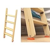 Etagenbett Leiter Holz-Etagenbettleiter für Wohnmobil-Dachbodentreppe, Universal-Etagenbettleiter mit Rutschfesten Gummifüßen, 3/4/5 Schritt Bett Seite Klettern Leiter (Size : 125cm/49)