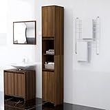 DCRAF Möbelset Badschrank Badschrank Eiche braun 30x30x183,5 cm Engineered Holz