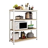 GRFIT Küchenregal Multifunktionaler Schrank, platzsparender Ofen, Mikrowelle, Gewürzregal, Küchenregal, mehrschichtiges Lagerregal von Boden zu Boden Lagerregal (Color : A, Size : 80cm)