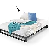 ZINUS Trisha 18 cm Metallrahmenbett | Lattenrost | Holzlattenunterstützung | 140 x 200 cm | Schwarz