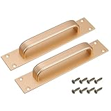 QUARKZMAN 2Pcs Türgriff Ziehen 200mm/7,87' Schiebetür Griffe Aluminiumlegierung für Küche Schrank Kleiderschrank Schublade Wohnkultur Gold