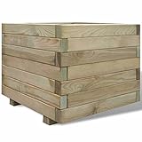 vidaXL Holz Hochbeet 50x50cm Pflanzkübel Blumenkasten Blumentopf Blumenkübel