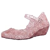 Neugeborenenschuhe Cosplay einzelne Baby Party Mädchen Schuhe Kinder Keil Kleinkind Prinzessin Sandalen Baby Schuhe Schuhe Jungen 28 (Pink, 4-4.5 Years)