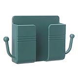 An der Wand befestigter Organizer Aufbewahrungsbox Fernbedienung montierter Handy-Stecker Regal Wandhalter Lade-MultifunktionsständerPraktisch