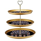 Cupcake-Ständer mit 3 Etagen, Fenster, Glas, gebeizt, Desserttisch, gestufte Serviertabletts für Partys