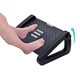 Verstellbarer Fußhocker für Schreibtisch, robust und ergonomisch, lindert Schmerzen und bietet Körperunterstützung, bequeme Massagewirkung für bessere Durchblutung der Beine.