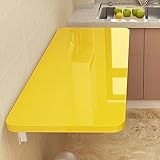 Wäscheklapptisch, robuster kleiner Wandklapptisch, Wandklapptisch, platzsparender, klappbarer schwimmender Schreibtisch, für Küche/Wäsche/Zimmer/Restaurant – mehrere Größen ( Color : Yellow , Size : 3