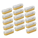 OKUMEYR 50 Stück Boxen Aus Aluminiumfolie Kuchenbox Mini-Pappbecher Kunststoff-Lebensmittelbehälter Käse-Ramen-Nudeln Folien-Backformen Mini-Kuchenformen Mit Deckel Einzelner