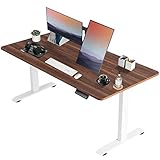 Homall 160 x 80 cm Höhenverstellbarer Elektrisch Schreibtisch, Stufenlos Höhenverstellbarer Tisch mit Vierteilige Tischplatte, Ergonomischer Computertisch für Office mit Memory Funktion