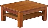 Brasilmöbel Couchtisch Rio Classico 90x73 cm Kirschbaum mit Ablage Wohnzimmertisch Holz Tisch Pinie Massivholz Stubentisch Beistelltisch Echtholz Größe und Farbe wählbar