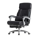 FACAIA Bürostuhl, Bürostuhl Boss Stuhl Drehlift Liegend 170 & deg; Pu Leather Executive Chair Bequemer grüner Ledersessel