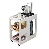Beistelltische Couchtisch Abgerundeter Couchtisch Wohnzimmer Massivholzsofa Einige Ecken Mit Rundem Teetisch Multifunktionsbüroschränke Geschenke (Color : Weiß, Size : 60 * 33 * 63cm)