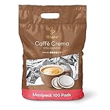 Tchibo Kaffeepads Vorratspack Maxipack, Caffè Crema vollmundig, 100 Stück – 1x 100 Pads (Kaffee, ausgewogen und vollmundig), nachhaltig, geeignet für Senseo Maschinen