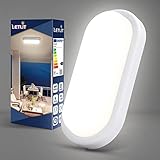 Letlit LED Kellerlampe, 18W 1500LM Ovalleuchte Deckenleuchte Wandlampe, IP54 Feuchtraumleuchte Stalllampe, LED Lampe Neutralweiß 4000K Kellerleuchte für Badzimmer Garten Garage Flur Keller Werkstatt