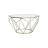 Couchtisch in der Mitte aus Glas, Couchtisch aus Metall für Zuhause, Wohnung, Wohnzimmer, Freizeit, Beistelltisch, Schlafzimmer, Nachttisch (Größe: 56 x 56 x 40 cm, Farbe: B)