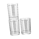 UPKOCH 3 Stück Messbecher Espresso-Shots Harz-Messbecher Flüssigkeitsbehälter Espresso-Aufschäumkrug Glas-Rührbecher Messbecher-Set Messbecher Mit Skala Backwerkzeug