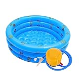 ibasenice Aufblasbares Schwimmbecken Für Kinder Runder Pool Kinderbadewanne Tragbare Babybadewanne Kinderschwimmbecken Aufblasbares Schwimmzentrum Wasserbecken Rundes