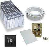 HoWaTech DRY Warmwasser Trocken Fußbodenheizung Komplettset E-Regelbox WLAN Touch (sw), Heizfläche:10.00m²