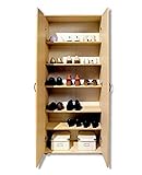 TALENT 3 Schuhschrank hoch, Buche Optik - Vielseitiger Mehrzweckschrank mit verstellbaren Einlegeböden - 70 x 176 x 35 cm (B/H/T)