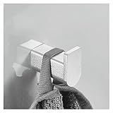 Garderobenleiste zur Wandmontage, Wandmontage, Kleiderhaken, stanzfreier Haken, Einzelhaken, Wandbehang, einfaches Badezimmer, Küche, Garderobe, Einzelhaken, Kleiderhaken, Wandgarderobe (Farbe: Silbe