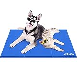 Yerloa Kühlmatte für Hunde,kühlmatte Katze und hund mit Ungiftiges Gel(90 * 50cm),Kühlmatte für Haustiere Eismatte Selbstkühlende Kissen, Kaltgelpad für Hunde für Kisten, Hundehütten und Betten