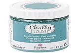 Rayher 38867392 Chalky Finish auf Wasser-Basis, Kreide-Farbe für Shabby-Chic-, Vintage- und Landhaus-Stil-Looks, 118 ml, Ind.türkis