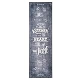 wunderlin Läufer Flur Teppich Küche Collection Waschbarer Modernes Design, Wertvoll Verwenden Für Teppichlaeufer, rutschfest und Küchenläufer Nützlich Küchenteppich Waschbar (Heart, 60x200)