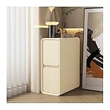 Nachtständer Nachttisch mit 2 Schubladen, komplett montiert, Holz, keine Montage, Beistelltisch/Beistelltisch/Nachttisch/Nachttisch for Wohnzimmer, Schlafzimmer, Büro, Beige Nachttische ( Size : L30xD
