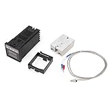 Temperaturregler PID REX-C100 AC100-240V und ein Halbleiterrelais 40 A mit Thermoelement K GD 0 bis 400 ° C