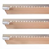 BestLuz LED Streifen Batteriebetriebene, LED Strip Batteriebetriebene x 3er-Pack für unter dem Küchenschrank | Regale | Unterschrank | Schrank | Neutralweiß 4000K 1 Meter