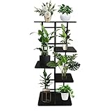 Sentasi Pflanzenregal Blumenständer 5-Tier Blumenregal Garten,Pflanzentreppe mehrstöckig für Indoor Balkon Wohzimmer Outdoor Pflanzenständer Dekor - 94.5*43CM