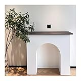 Dekorative Kaminkonsole Modern Art Minimalistischer Kaminofen Kaminsims Verkleidung Surround Wand Sideboard Eingangsbereich Schrank Wand Dekorativer Schrank, Weiß Kaminumrandung Kamingehäuse ( Size :