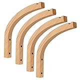 Baalaa Aufhänger, Wandpflanzgefäße für Zimmerpflanzen, Holzhaken, Korbhaken für Laternen, 4 Stück
