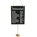 Bada Bing Schiefertafel Wetterstation Mit Stein Zum Hängen Spruch Für Garten Terrasse Balkon Gartenlaube Trend 79