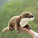 Simulation Otter, Otter, Katze, Wasserhund, Wasseraffe, Plüschtier, Tierpuppe, Angelexperte,Braun,46 cm,Friendly32