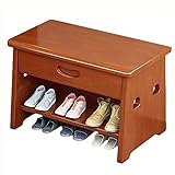 ZZenSmot Modern Prämie Massivholz Mit Schublade Schuhregal Sitzbank Schuhbank Organisator Für Lebend Zimmer Schlafzimmer Eingangsbereich Korridor-Eine 60x38x40cm(24x15x16inch)