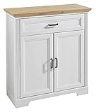 Möbel Jack Schuhschrank Schuhkommode Dielenkommode Sideboard | Dekor | Artisan Eiche | Pinie | Braun | Weiß | 1 Schublade | 2 Türen | BxHxT 93 x 102 x 41 cm