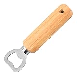 Flaschenöffner,4 Stück Flaschenöffner Holz Gravierbar Flaschenöffner Personalisiert Edelstahl Bieröffner Tragbare Durable Bottle Opener Naturholz Kapselheber Zum Küche Bar Camping Geschenke für Männer