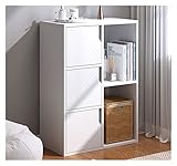 Einfaches Bücherregal Bücherregal Aufbewahrungsschrank, raumhohes mehrschichtiges Regal for Wohnzimmer Schlafzimmer Balkon Schließfach YIJIAN (Farbe : White 50x24x80cm)