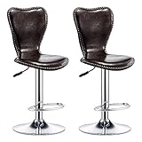 POCHY 2er-Set Barhocker, drehbarer Hochstuhl, wunderschöner und eleganter Barstuhl, moderner, einfacher Stuhl, hohe Hocker, verstellbare Barhocker