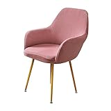 LUXRUB Gebogene Stuhlhussen 1/2/4/6er Pack, Elastischer Schonbezug Für Esszimmerstühle Moderne Drehbare Armlehne Bezüge Für Barhocker In Thekenhöhe Ohrensesselschutz (Color : Pink, Size : 2pcs)