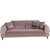HOKCUS Samt Sofabezug Antirutsch1 2 3 4 Sitzer,l Form Sofaüberwurf rutschfest,Sofa Überzug Hundedecke Sofa Couch Überzug Couch Überzug Sofa Überwurf Sofaschoner 1,lila-90x90cm(35x35inch)